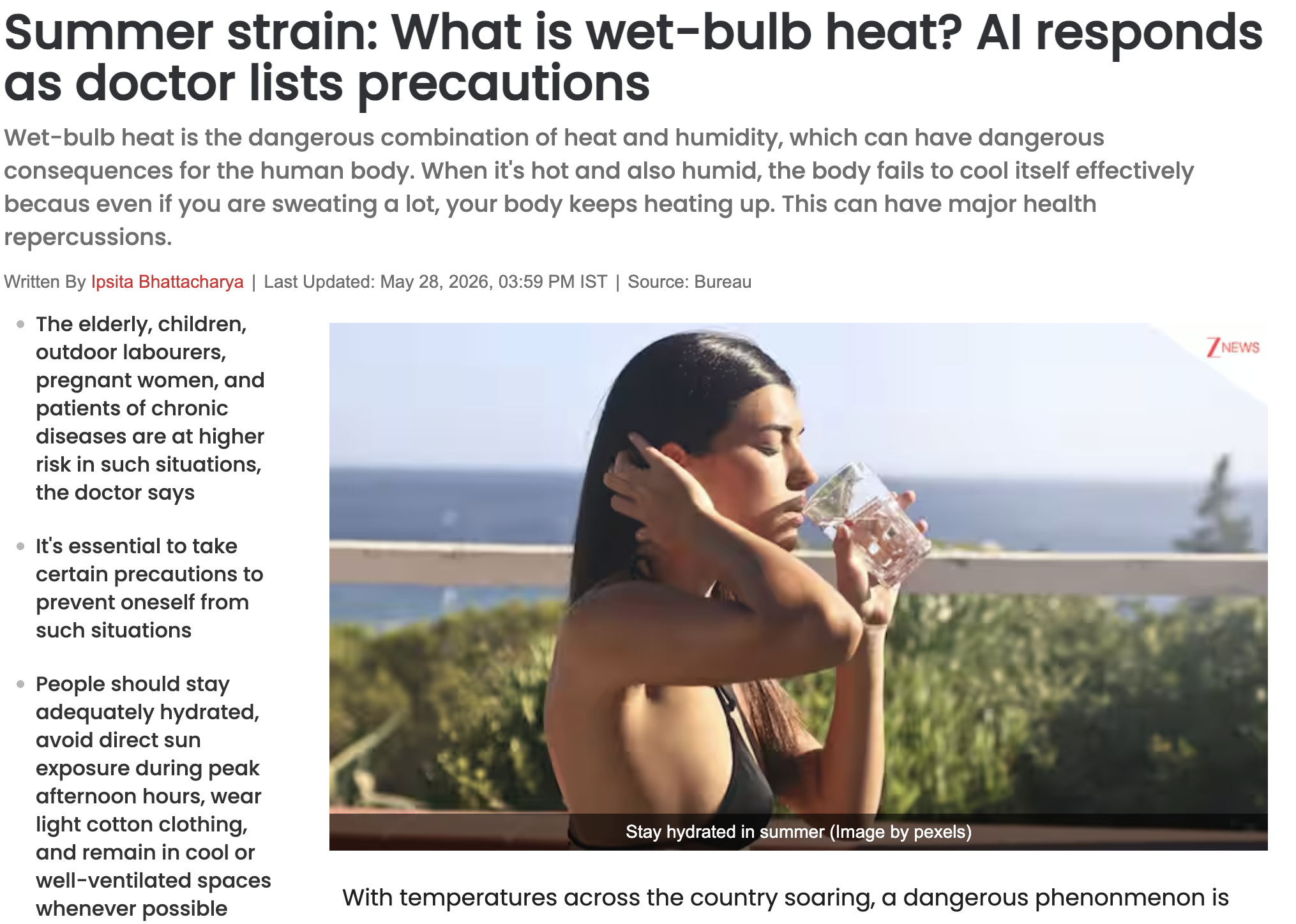 Summer strain: What is wet-bulb heat?